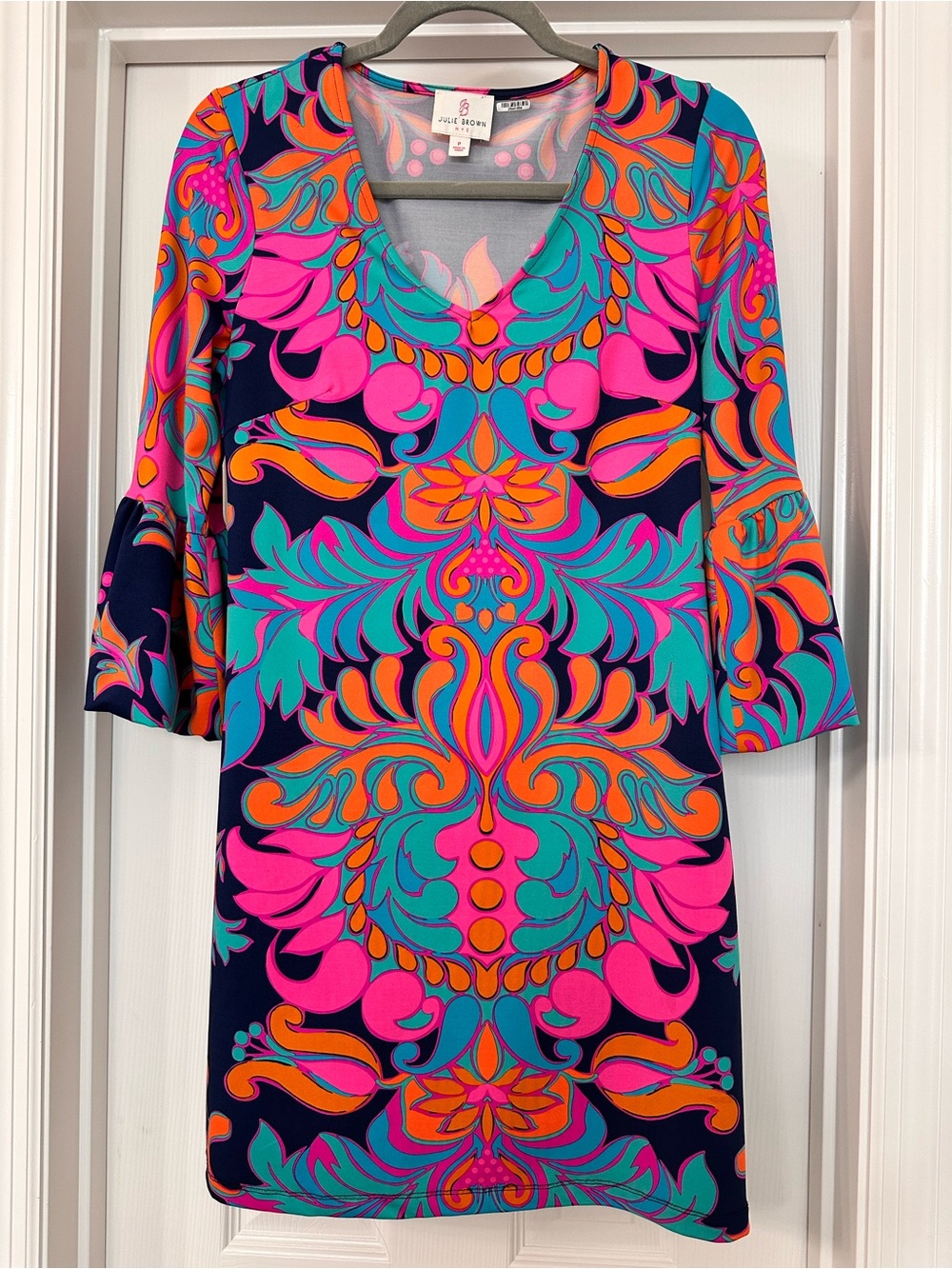 JB by Julie Brown Pink, Teal & Orange  Dress